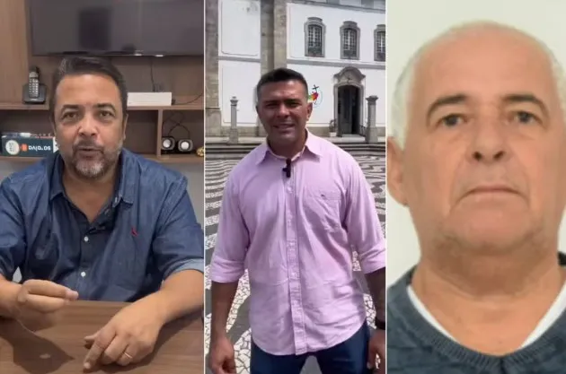 Prefeito, vice-prefeito e suplente de vereador que tiveram diplomas cassados em Canan&eacute;ia (respectivamente) &mdash; Foto: Redes sociais e TSE/Divulga&ccedil;&atilde;o