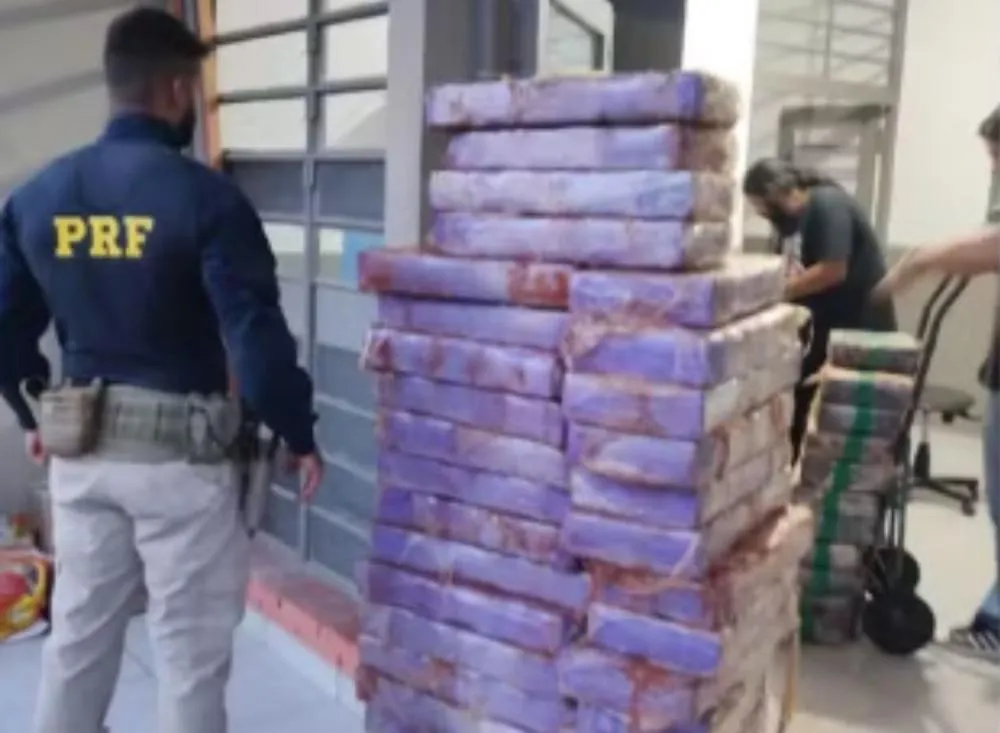 PRF apreende 1,2 tonelada de maconha em perseguição a caminhão na Rodovia Régis Bittencourt, SP / Foto: Reprodução