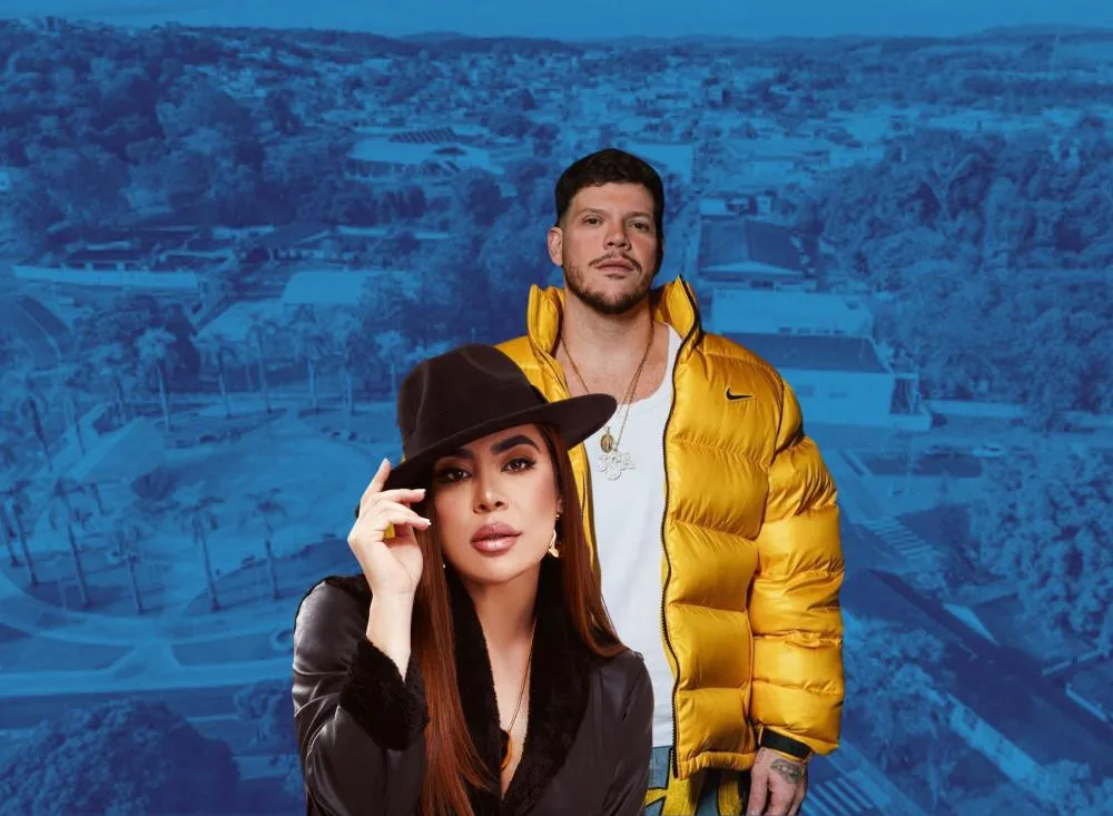 Cajati comemora 33 anos de emancipação com shows do Cantor Ferrugem e Nayara Azevedo / Foto: Divulgação
